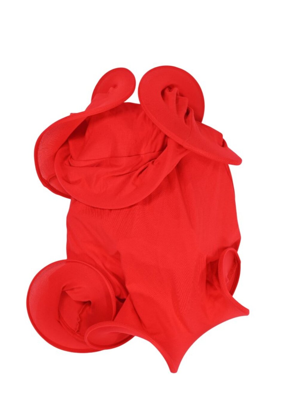 Sid Neigum Wave Hem Mini Skirt in Red